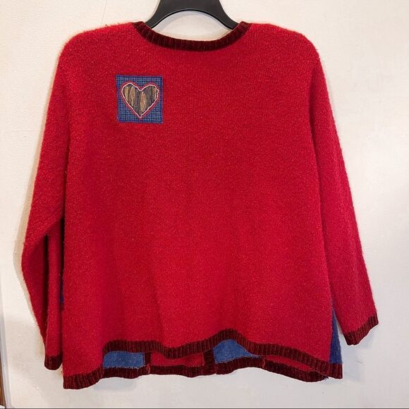 Vintage Christmas Sweater with Patchwork & Embellishments Size XL - Picture 2 of 9